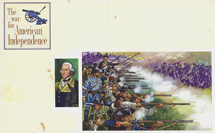 The War for American Independence (Original) (Signed) by American History (Ron Embleton) at The Illustration Art Gallery