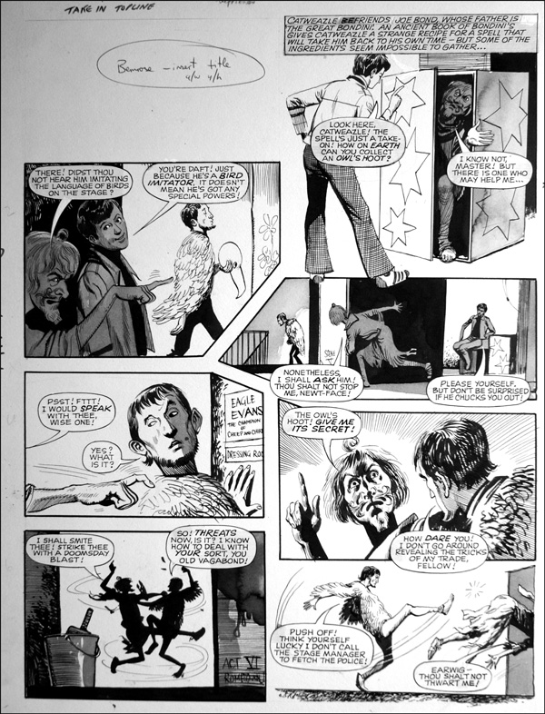 Catweazle - Bird Man (TWO pages) (Original) by Catweazle (Gerry Embleton) at The Illustration Art Gallery