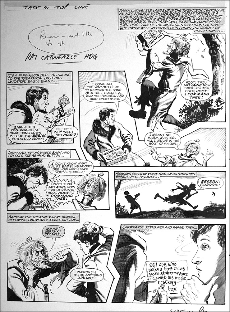 Catweazle - Hooting (TWO pages) (Originals) art by Catweazle (Gerry Embleton) at The Illustration Art Gallery
