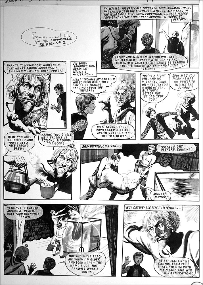 Catweazle - Strong Brew (TWO pages) (Originals) art by Catweazle (Gerry Embleton) at The Illustration Art Gallery