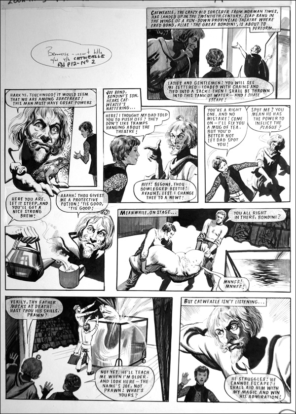 Catweazle - Strong Brew (TWO pages) (Originals) by Catweazle (Gerry Embleton) at The Illustration Art Gallery