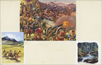 Conquistadors and the Battle of Cajamarca art by Ron Embleton