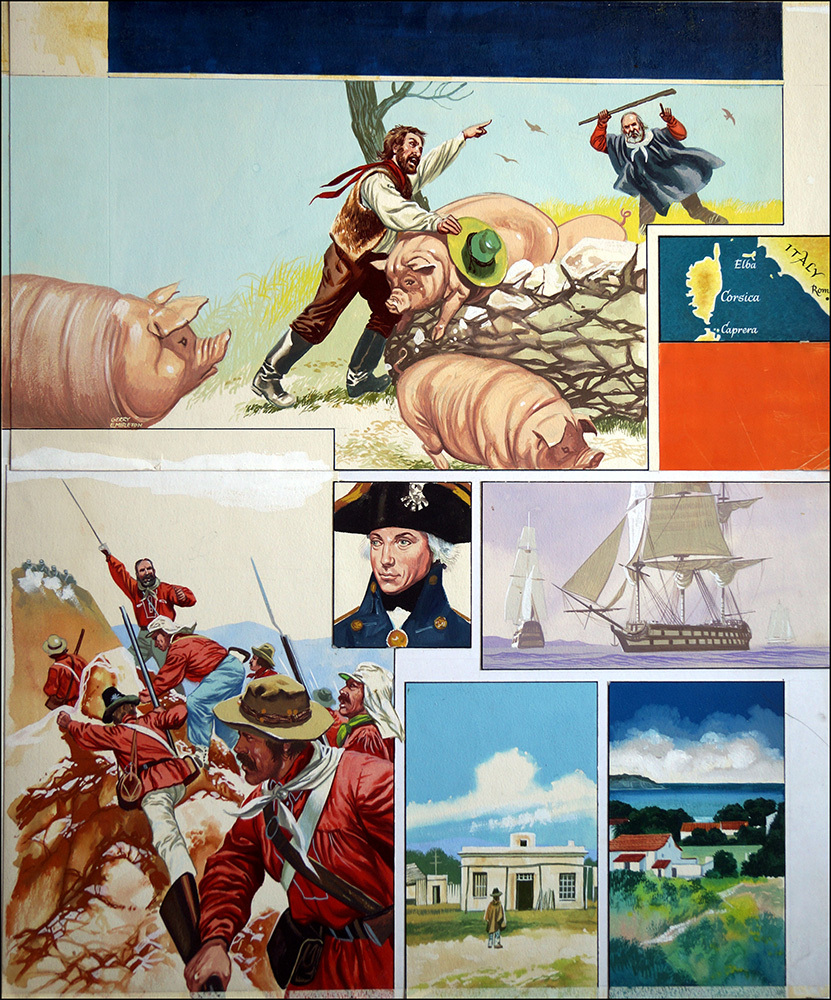 Island Scrapbook - Capera (Original) (Signed) art by Gerry Embleton Art at The Illustration Art Gallery