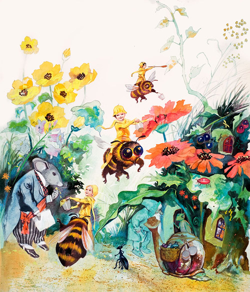 The Honey Fairies (Original) by Gerry Embleton at The Illustration Art Gallery