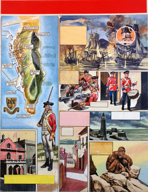 The History Of Gibraltar (Original) by British History (Ron Embleton) at The Illustration Art Gallery