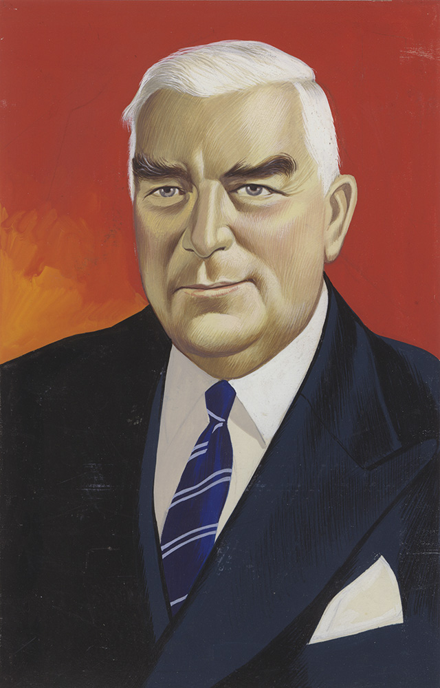 Prime Minister Robert Menzies (Original) art by Ron Embleton Art at The Illustration Art Gallery