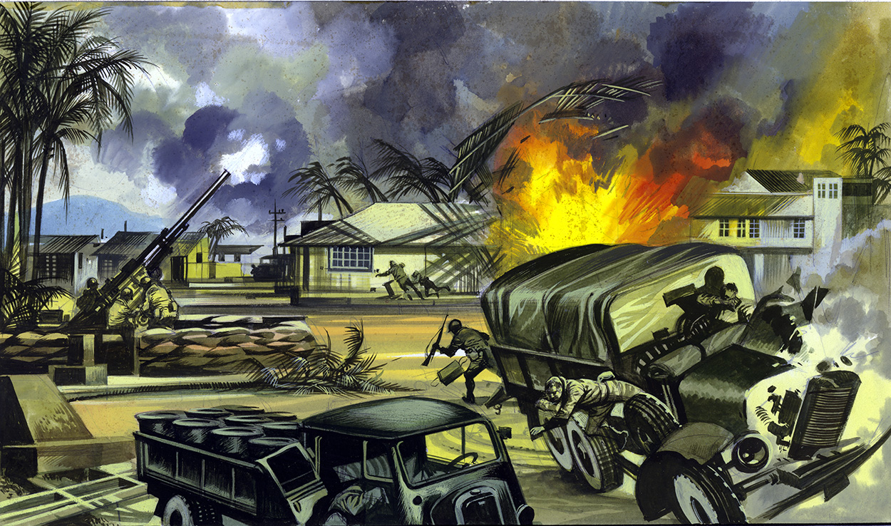 Pearl Harbor (Original) art by World War II (Ron Embleton) at The Illustration Art Gallery