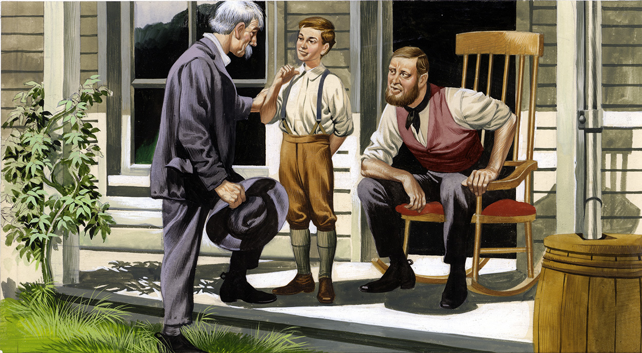 Mark Twain Meets Tom Sawyer (Original) art by American History (Ron Embleton) at The Illustration Art Gallery