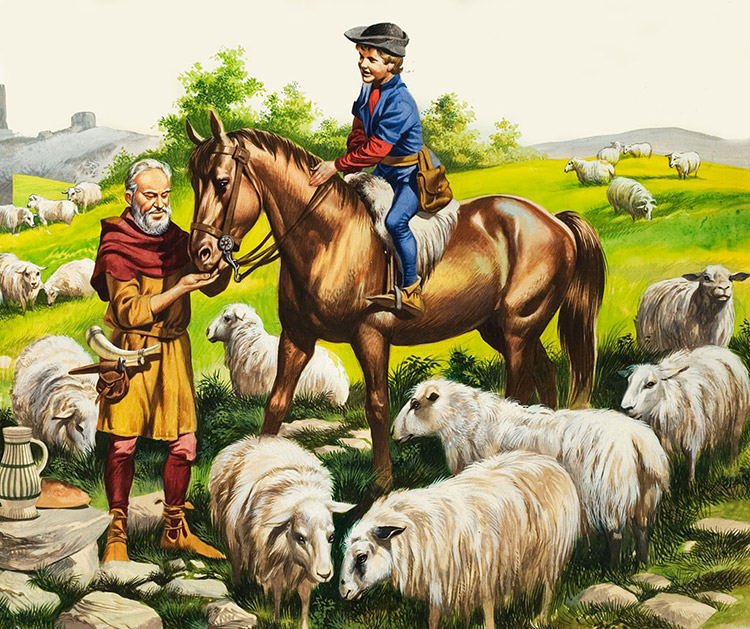 Growing Up in Times Gone By: A Farmer's Boy in the Fifteenth Century (Original) by More Children's Stories (Ron Embleton) at The Illustration Art Gallery