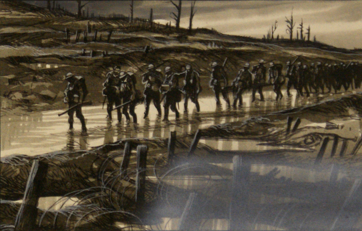 Western Front - After the Battle (Original) art by World War I (Ron Embleton) at The Illustration Art Gallery
