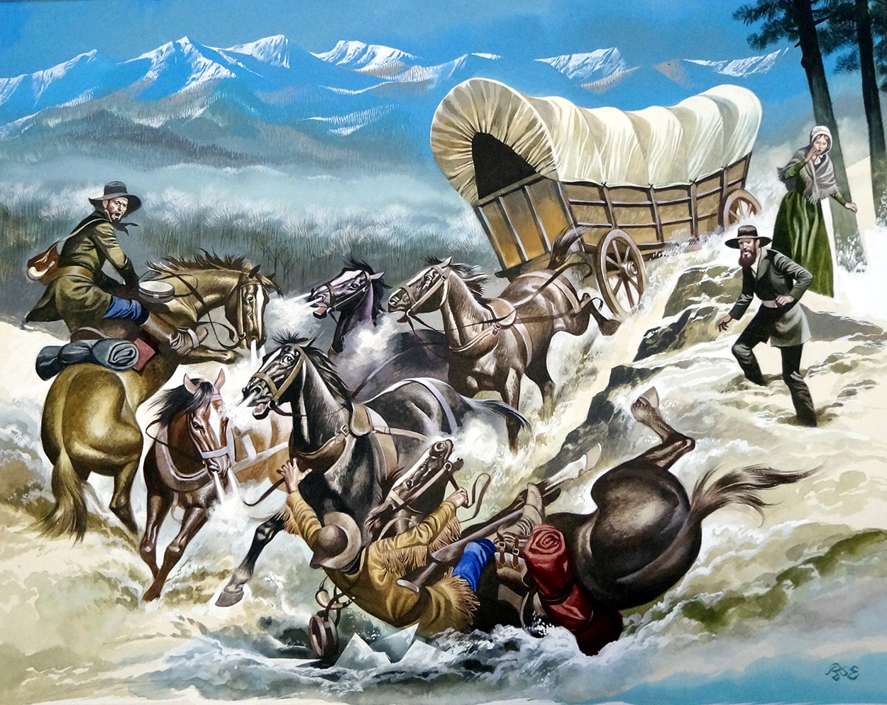 The Winning of the West 2 (Original) (Signed) art by The Winning of the West (Ron Embleton) at The Illustration Art Gallery