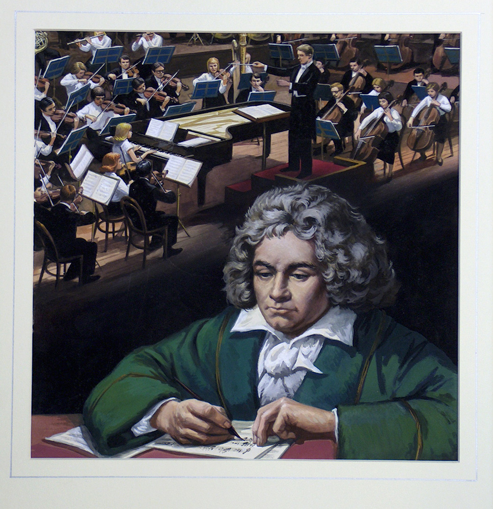 Ludwig van Beethoven (Original) art by Dan Escott at The Illustration Art Gallery