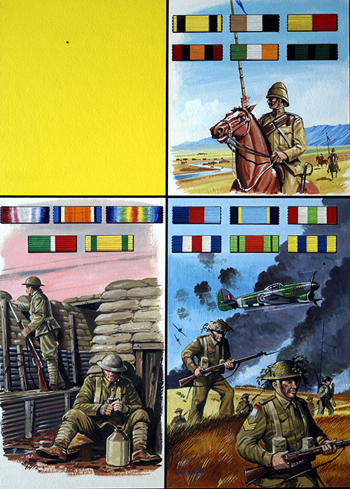 British Army Medal Ribbons (Original) (Signed) by Dan Escott at The Illustration Art Gallery