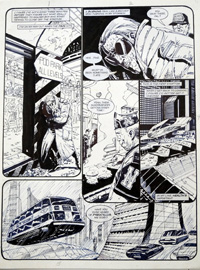 The Burning Man page 4 art by Carlos Ezquerra