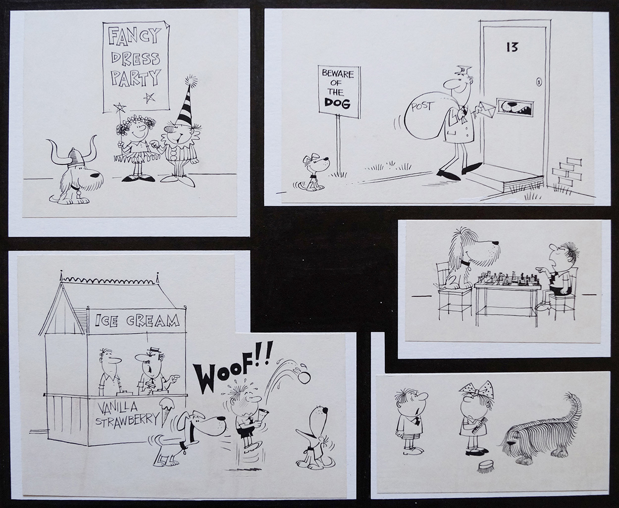 Fun with Fiddy: Doggy Buffoonery! (Original) art by Roland Fiddy at The Illustration Art Gallery