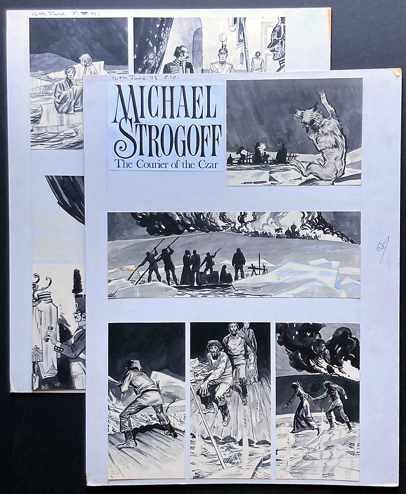 Michael Strogoff: Abandoned on the Ice (TWO pages) (Originals) art by Alfonso Font Art at The Illustration Art Gallery
