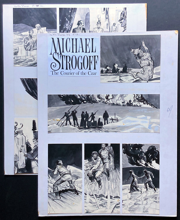 Michael Strogoff: Abandoned on the Ice (TWO pages) (Originals) by Alfonso Font Art at The Illustration Art Gallery