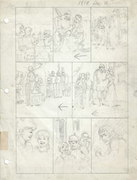Prince Valiant Preliminary #1819 art by Hal Foster