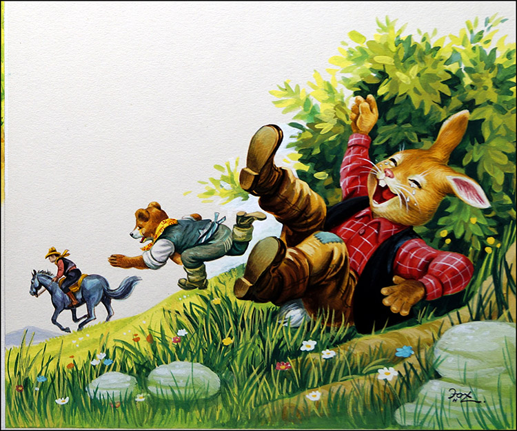 Brer Rabbit: He Went Tat-A-Way (Original) (Signed) by Henry Fox at The Illustration Art Gallery