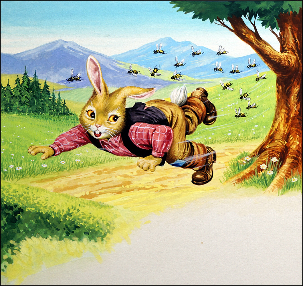 Flying Rabbit (Original) art by Henry Fox at The Illustration Art Gallery