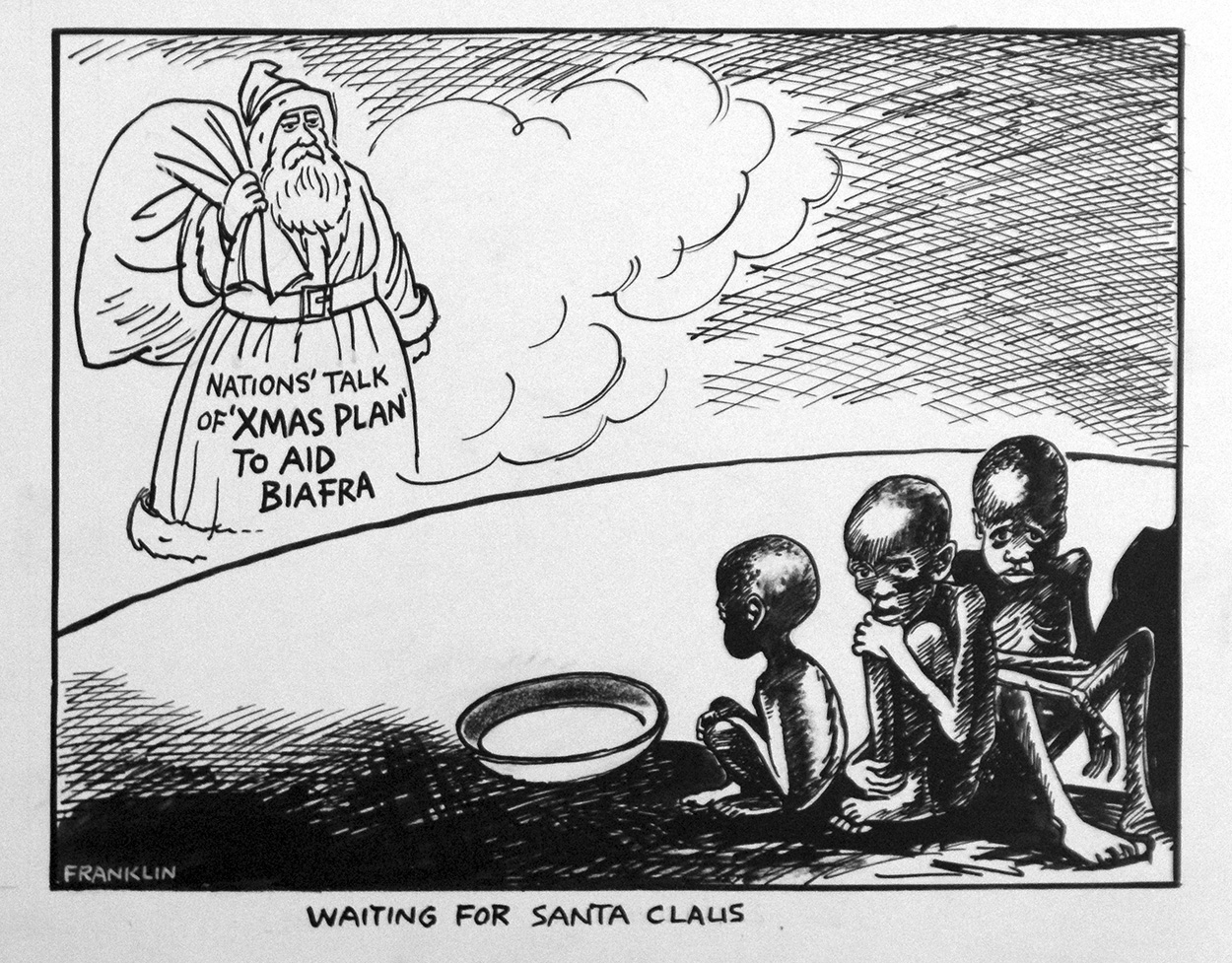 Biafra Crisis (Original) (Signed) art by Stanley Arthur Franklin at The Illustration Art Gallery