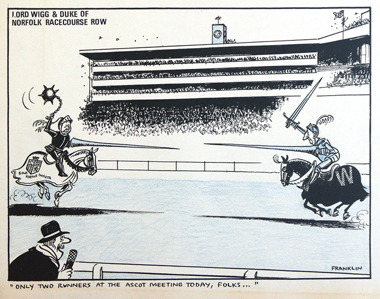 Ascot Joust Jest (Original) (Signed) by Stanley Arthur Franklin at The Illustration Art Gallery