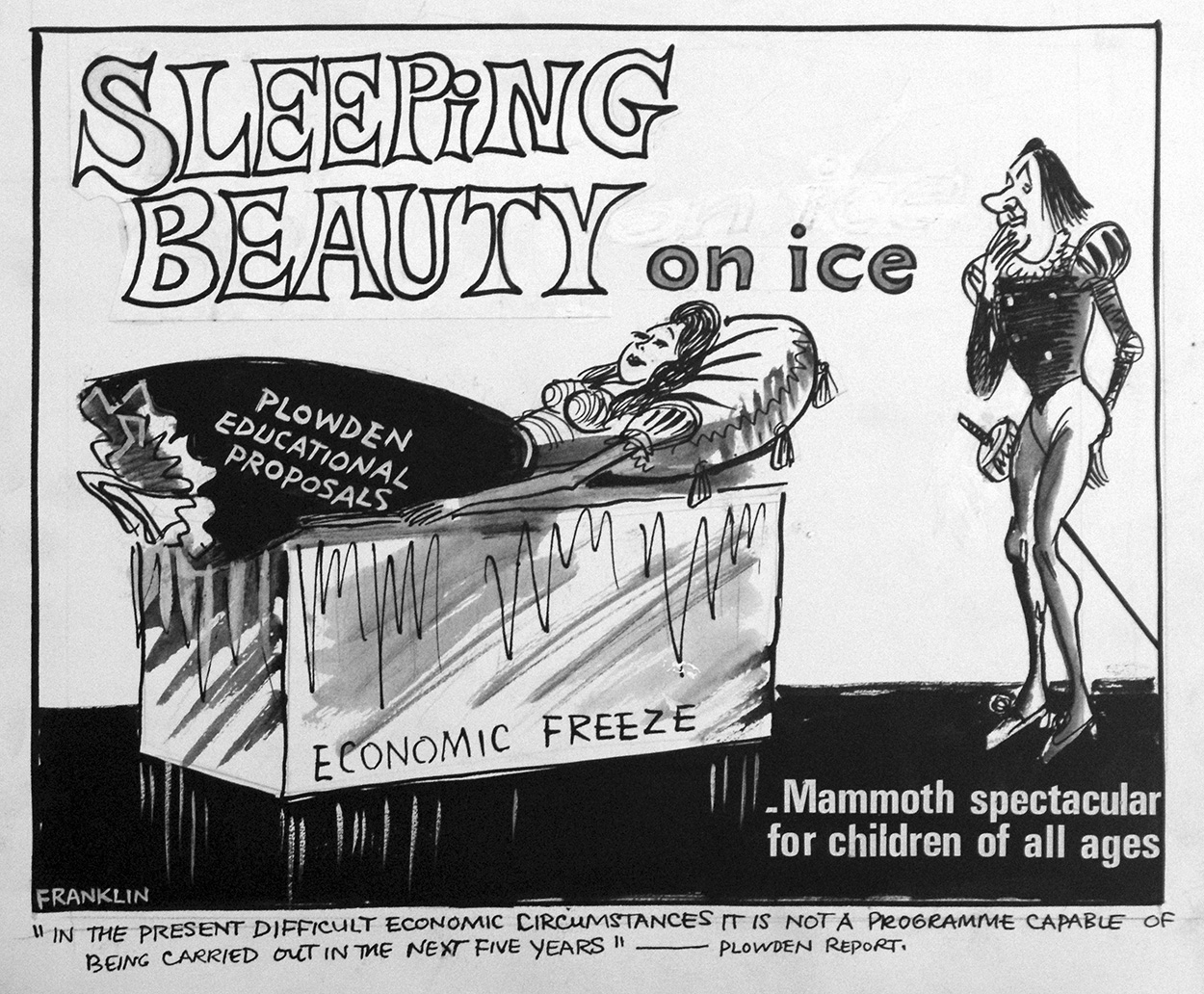 Sleeping Beauty On Ice (Original) (Signed) art by Stanley Arthur Franklin at The Illustration Art Gallery
