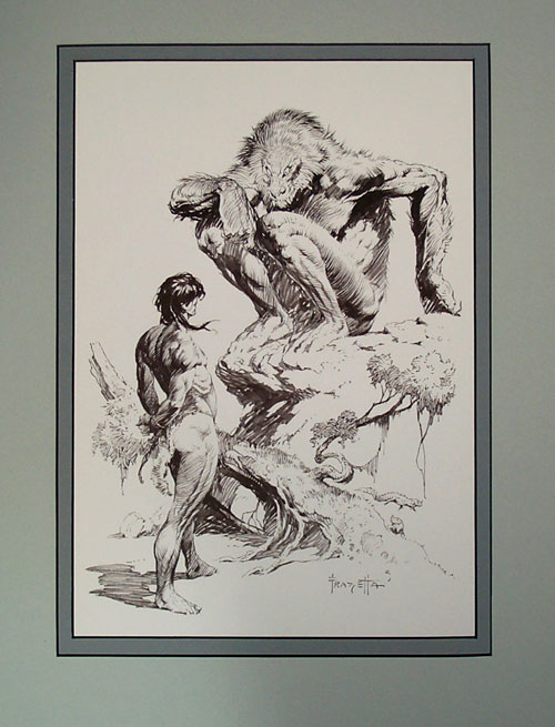 Edgar Rice Burroughs 9 Man Brute (Limited Edition Print) by Frank Frazetta at The Illustration Art Gallery