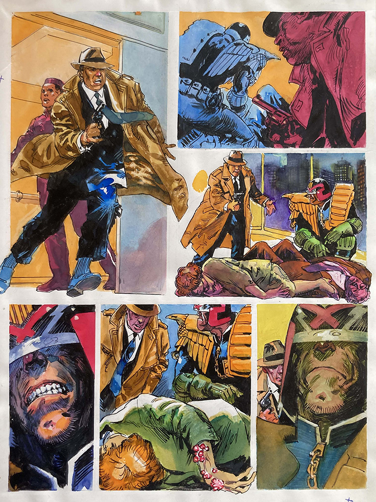 Judge Dredd - The Exterminator Part 7 Title Page (Original) art by Emilio Frejo Art at The Illustration Art Gallery