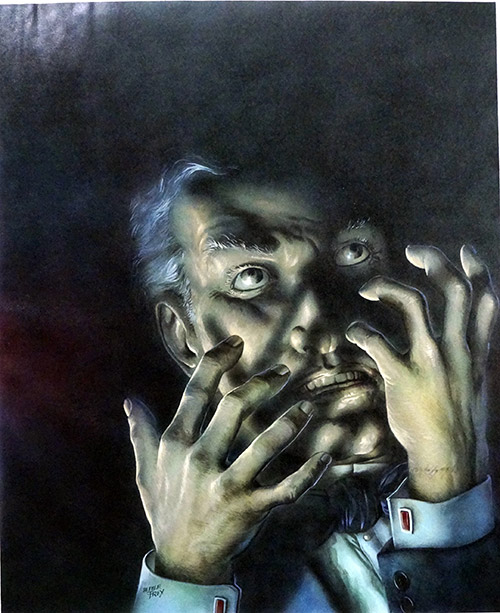 The Hands of Orlac book cover (Original) (Signed) by Cover Art (Oliver Frey) at The Illustration Art Gallery