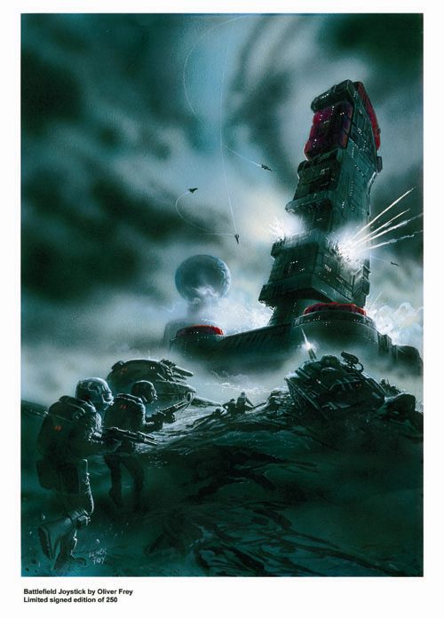 Battlefield Joystick (Limited Edition Print) (Signed) by Oliver Frey at The Illustration Art Gallery