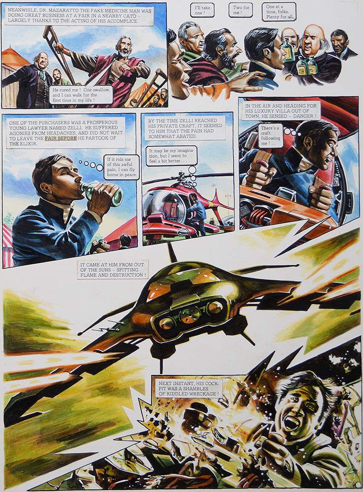 The Terminal Man page 7, in Oliver Frey's The Terminal Man Comic