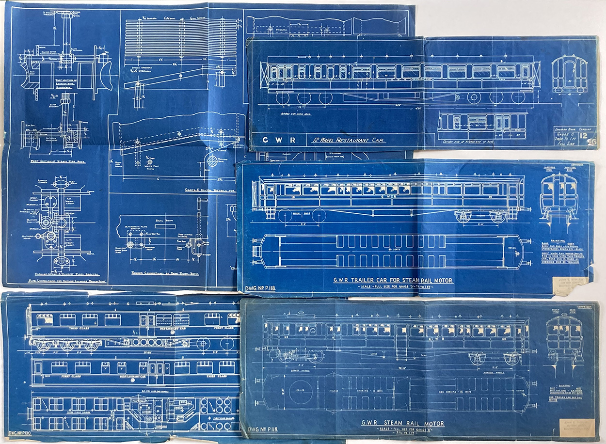 5 Large GWR Blueprints (Originals) art by Rare Books at The Illustration Art Gallery