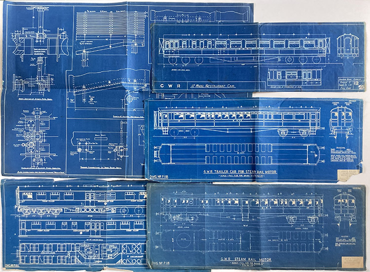 5 Large GWR Blueprints (Originals) by Transport at The Illustration Art Gallery