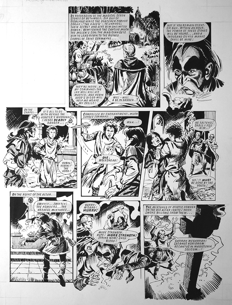 Robin of Sherwood: Blood Blood (TWO pages) (Originals) art by Phil Gascoine at The Illustration Art Gallery