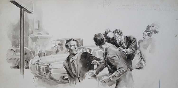 Anger at The Roadside (Original) (Signed) by Giorgio De Gaspari at The Illustration Art Gallery