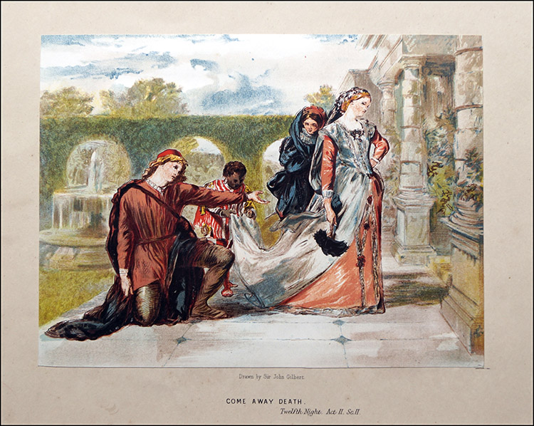 Scenes from Shakespeare - Twelfth Night (Print) by Sir John Gilbert at The Illustration Art Gallery