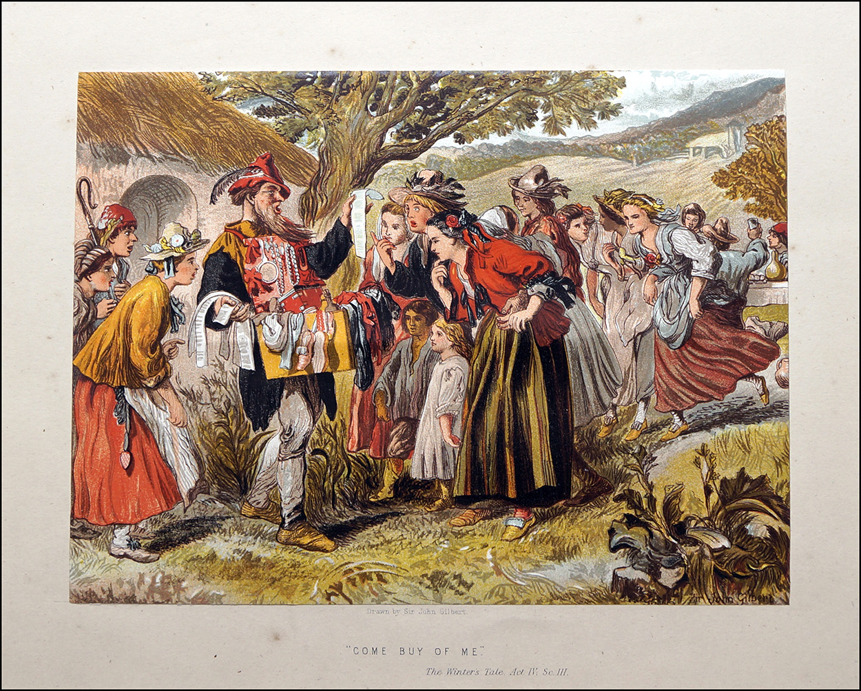 Scenes from Shakespeare - The Winter's Tale (Print) art by Sir John Gilbert at The Illustration Art Gallery