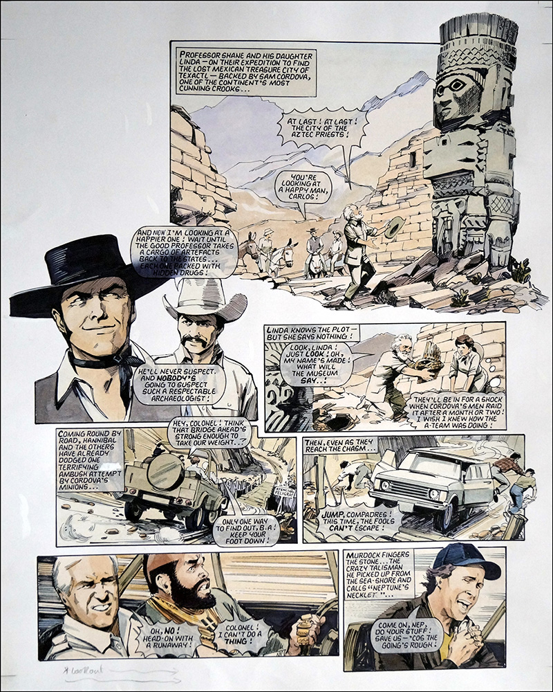 A-Team - Aztec (TWO pages) (Originals) art by Maureen & Gordon Gray at The Illustration Art Gallery