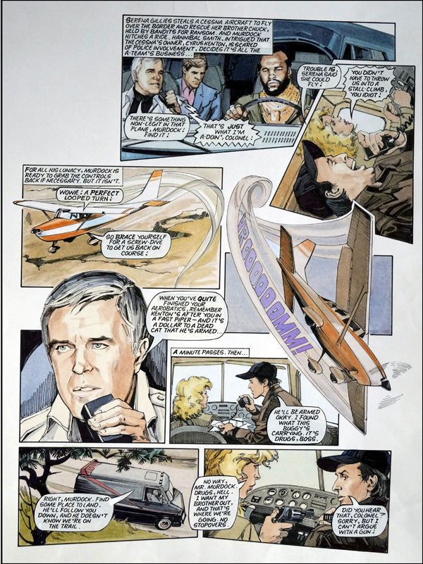 The A-Team: Sky-Jack (TWO pages) (Originals) by Maureen & Gordon Gray Art at The Illustration Art Gallery