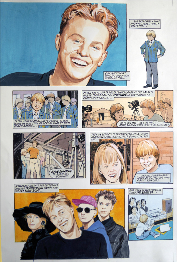 Jason Donovan Story B (TWO pages) (Originals) (Signed) by Maureen & Gordon Gray at The Illustration Art Gallery