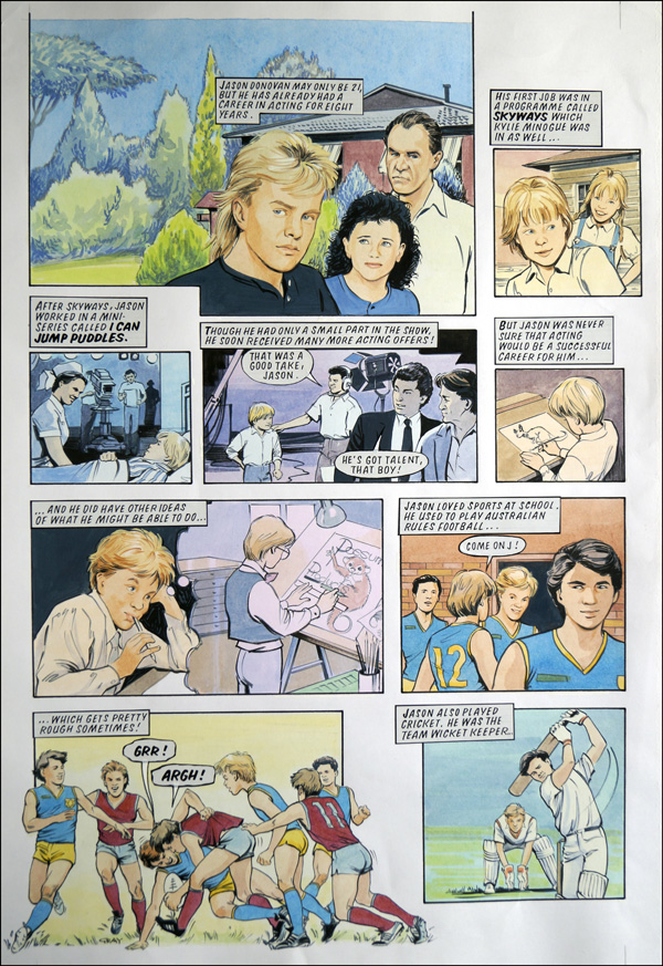 Jason Donovan Story C (TWO pages) (Originals) by Maureen & Gordon Gray at The Illustration Art Gallery