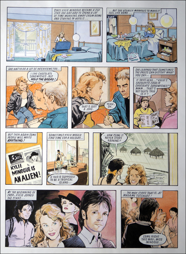 Kylie Minogue - Kylie's Story 6 (TWO pages) (Originals) (Signed) by Maureen & Gordon Gray at The Illustration Art Gallery