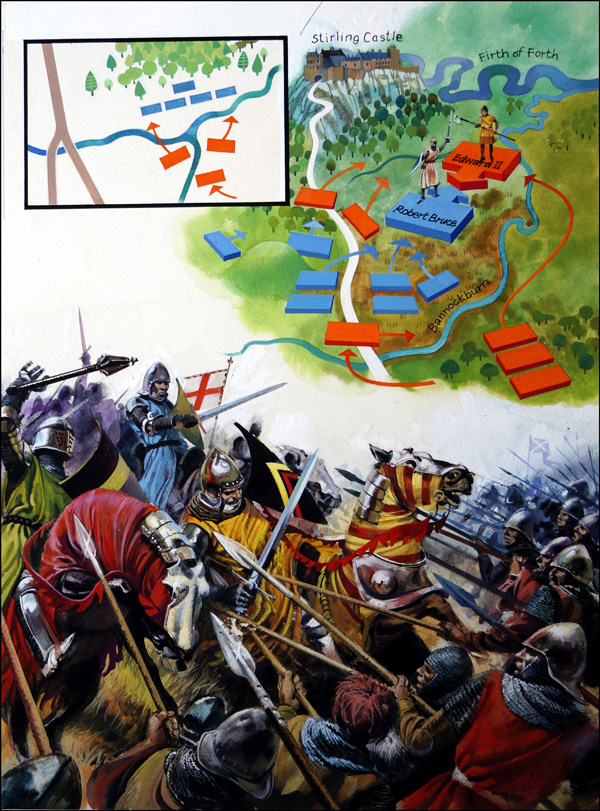 The Battle of Bannockburn (Original) by Harry Green at The Illustration Art Gallery