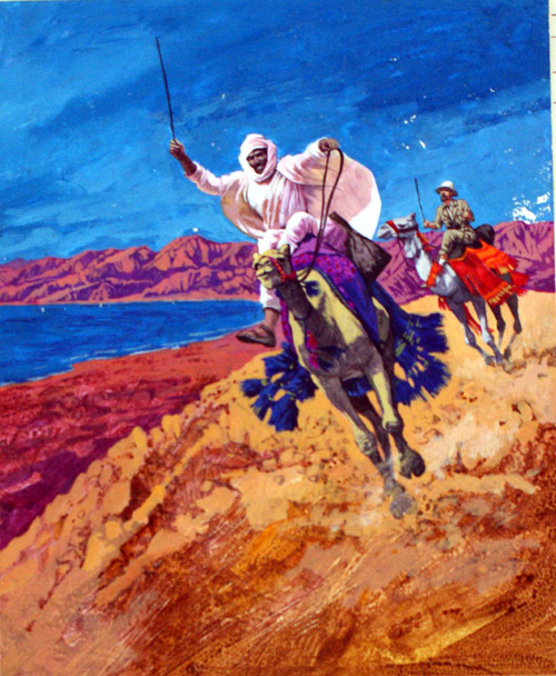 Camel Race (Original) by Harry Green at The Illustration Art Gallery