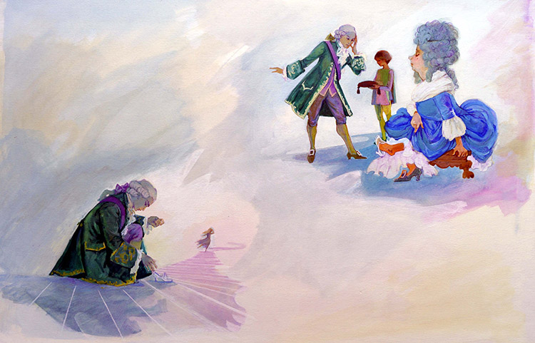 Cinderella - The Glass Slipper (Original) by Gwen Green Art at The Illustration Art Gallery