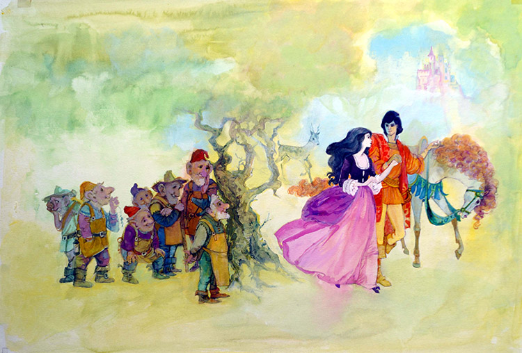 Snow White - Prince Charming (Original) by Gwen Green Art at The Illustration Art Gallery