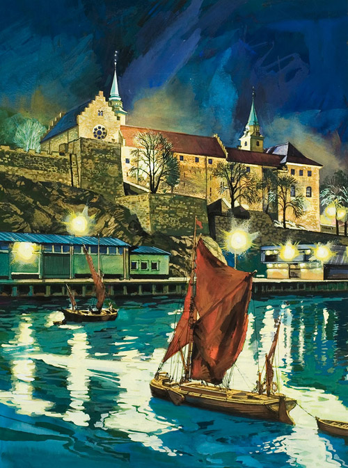 Akershus Castle, Oslo (Original) by Harry Green at The Illustration Art Gallery