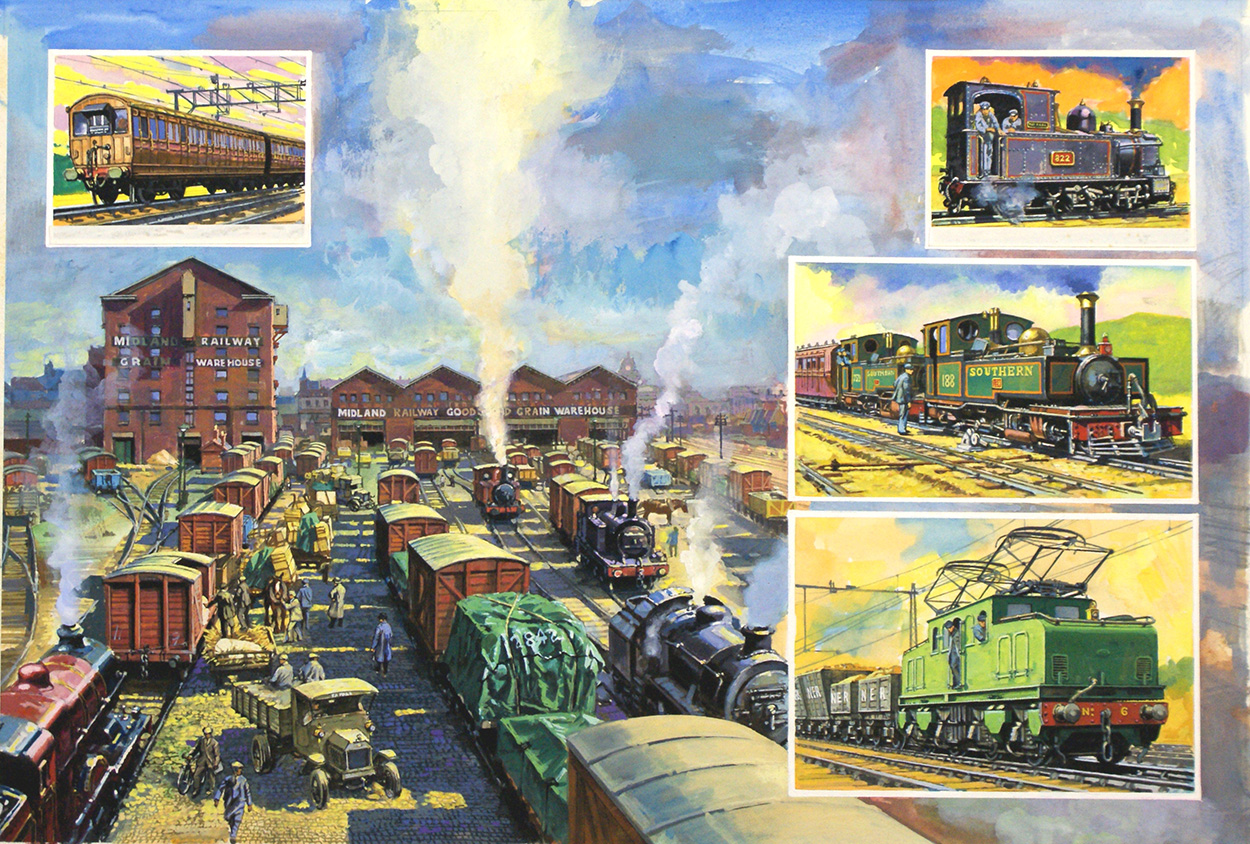 Road versus Rail (Original) art by Harry Green Art at The Illustration Art Gallery