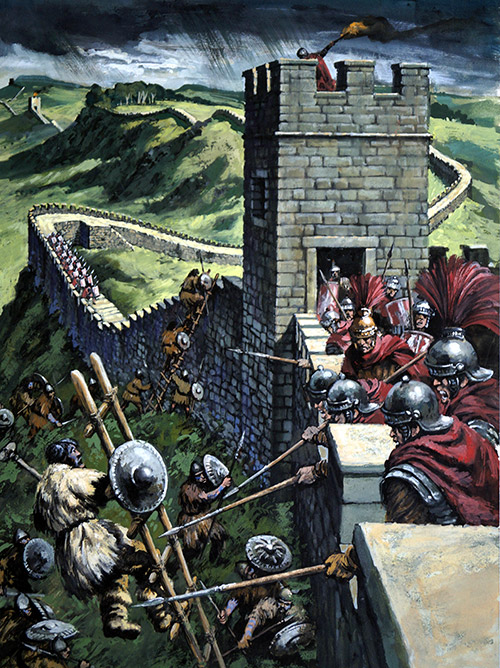 Hadrian's Wall (Original) by Harry Green at The Illustration Art Gallery